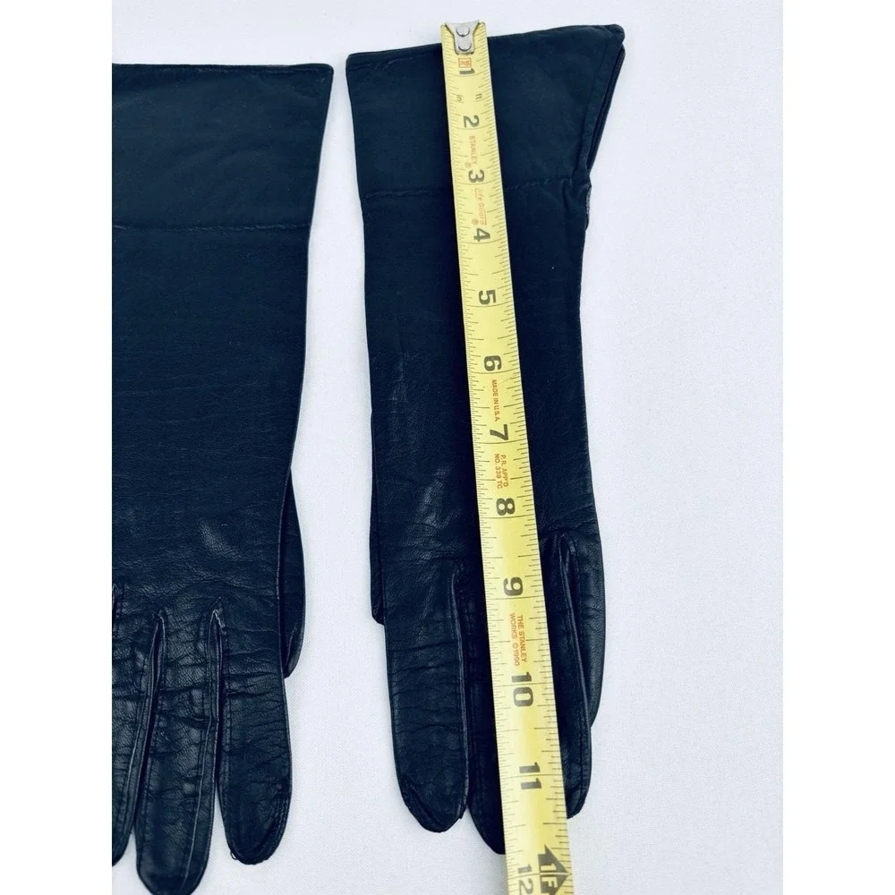 Vintage Black Leather Gloves Size 6 Van Raalte? Opera Classy Chic Driving